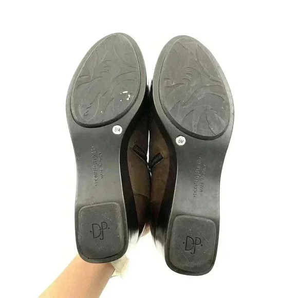 Donald J Pliner Women's Italian Dark Brown Suede Leather Wedge Platform Size 8 - Picture 3 of 9